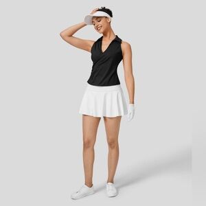 Halara Black V Neck Crossover Ruched Quick Dry Golf Tank Top | NEW!🖤🏌️‍♀️⛳️